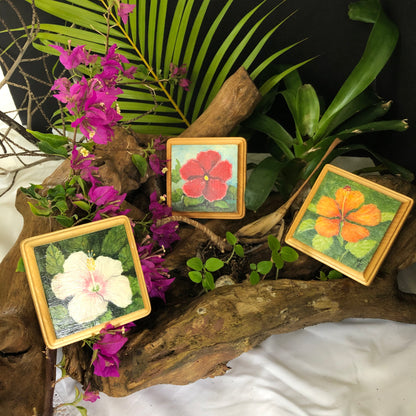 Artesanía - Flor de maga roja 1