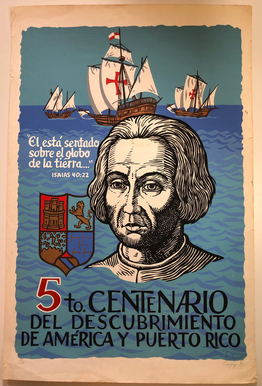 Cartel - 5to Centenario del Descubrimiento de América y Puerto Rico