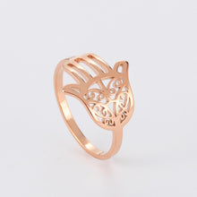 Boho Stainless Steel Hamsa Ring