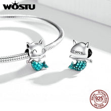 925 Sterling Silver Fish Tail Cute Mermaid