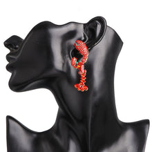 Multicolor Crystal Lobster Earrings