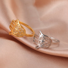 Boho Stainless Steel Hamsa Ring
