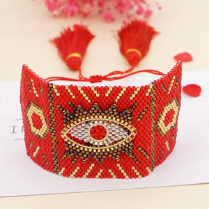 Boho Turkey Evil Eye Bracelet Tassel