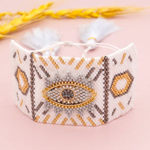 Boho Turkey Evil Eye Bracelet Tassel