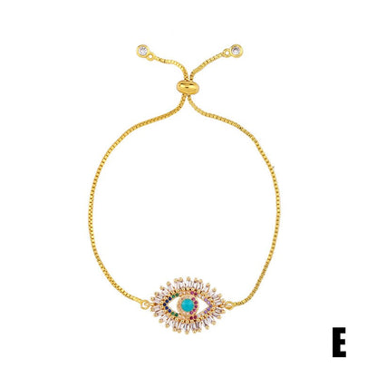 BOHO Turkish Evil Eye Bracelet Rainbow Hamsa