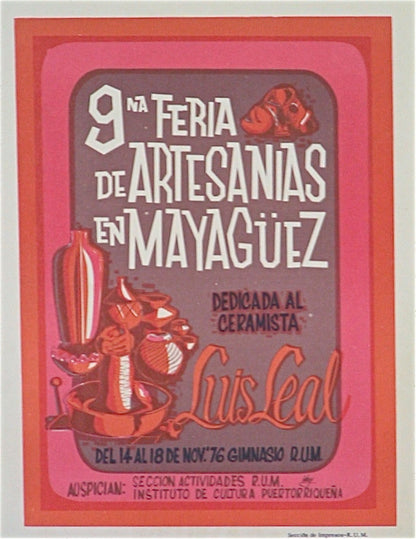 Cartel - 9na Feria de Artesanías en Mayaguez