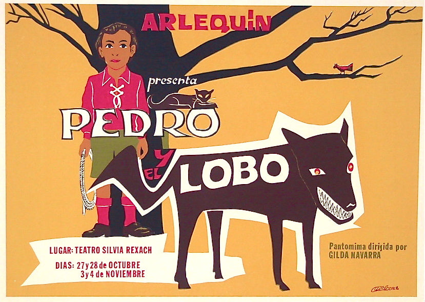 Cartel - Arlequín Pedro y el Lobo