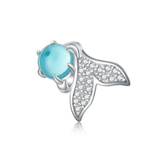 925 Sterling Silver Fish Tail Cute Mermaid