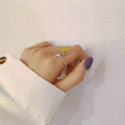 Mermaid Tail Colorful Crystal Rings