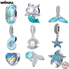 925 Sterling Silver Fish Tail Cute Mermaid