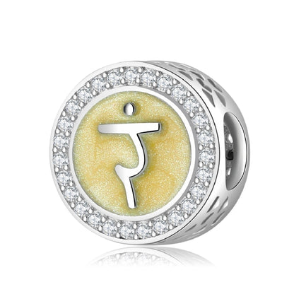 925 Sterling Silver Color Chakra Yoga Charm
