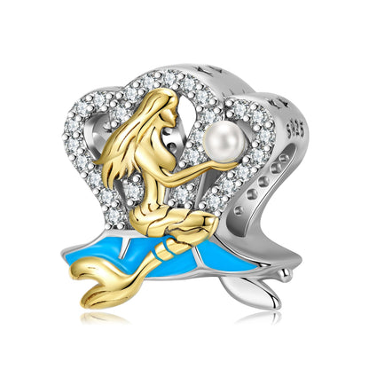 925 Sterling Silver Blue Sea World Mermaid