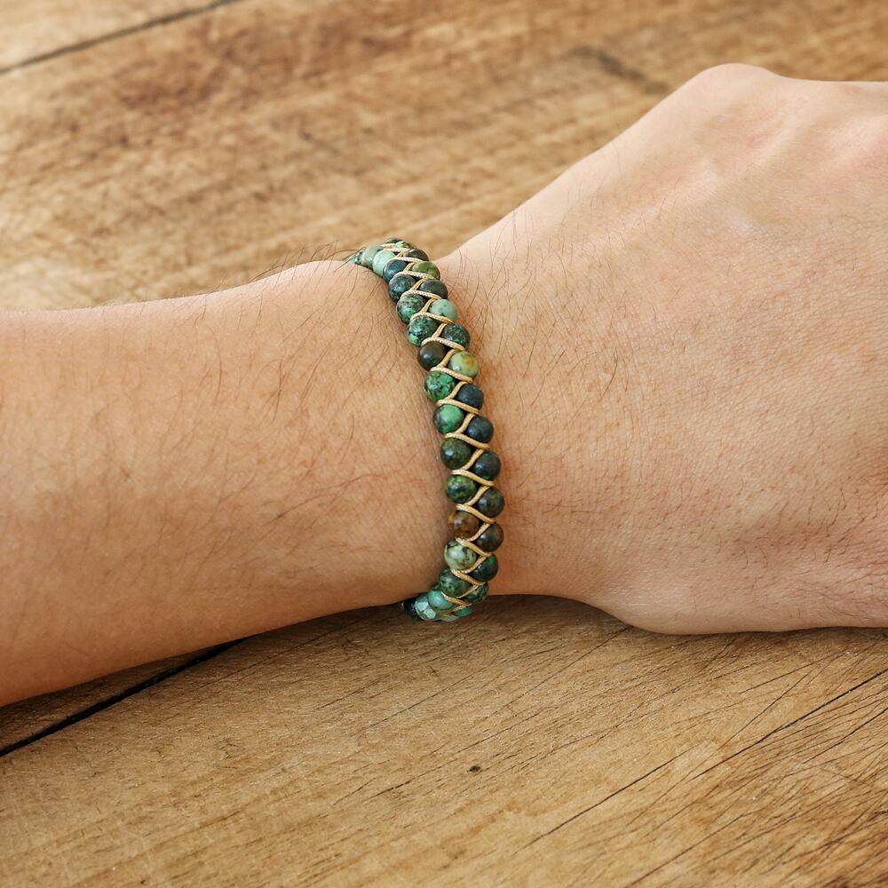 Boho Double Layer Natural Stone Jasper Bracelets