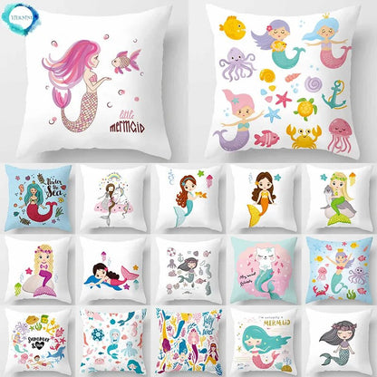 Cartoon Mermaid Pillowcase