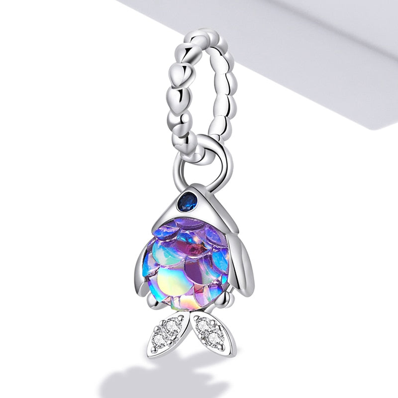 925 Sterling Silver Fish Tail Cute Mermaid