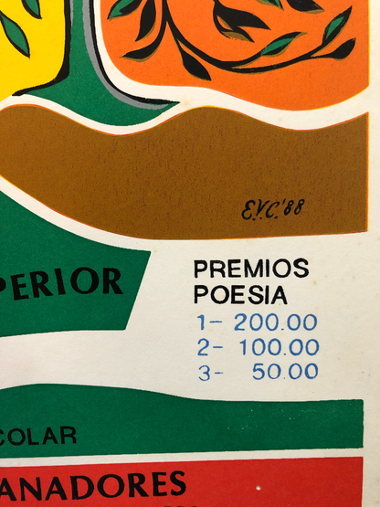 Cartel - Certamen de Poesias y Poemas
