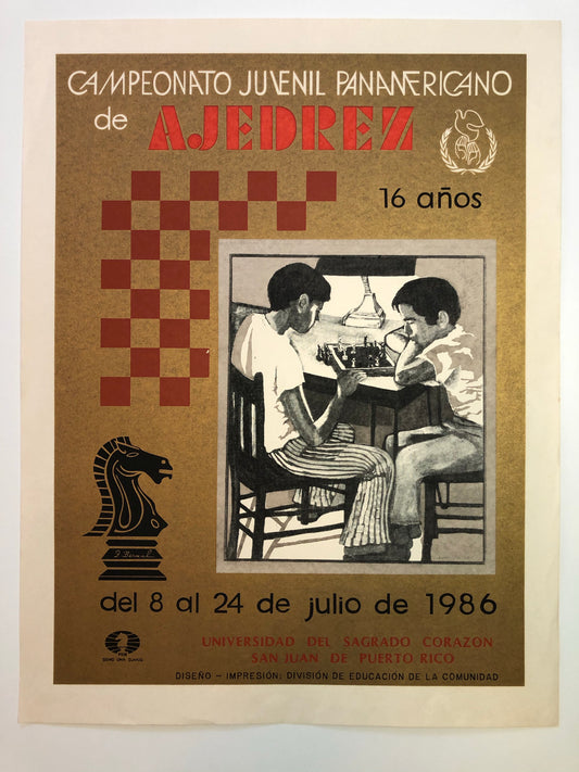 Cartel Ajedrez - Campeonato Juvenil Panamericano