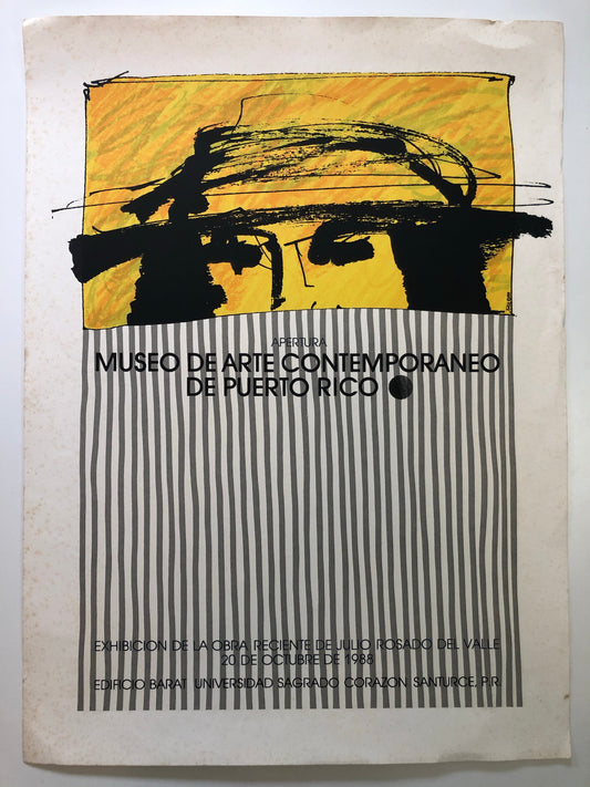 Cartel - Apertura Museo de Arte Contemporáneo de Puerto Rico