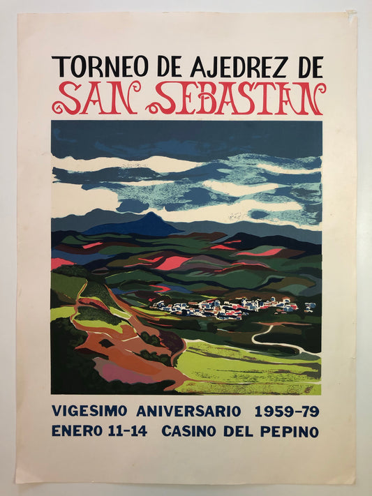 Cartel Ajedrez - Torneo de Ajedrez de San Sebastián