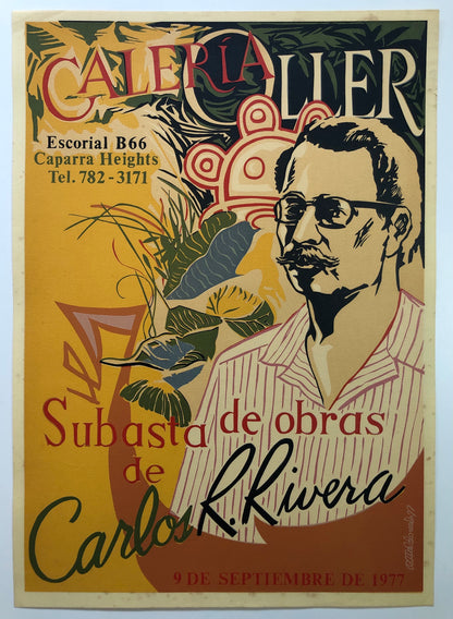Cartel - Subasta de Obras de Carlos R. Rivera