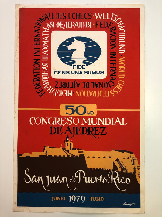 Cartel Ajedrez - 50mo Congreso Mundial de Ajedrez