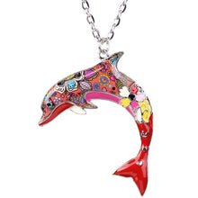 Metal Alloy Choker Dolphin Necklace