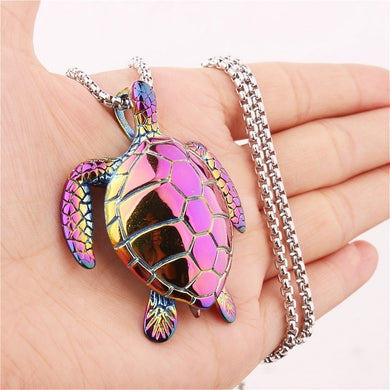 Titanium Stainless Steel Sea Turtle Necklace