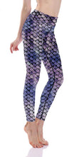Fish scale mermaid fitness leggings