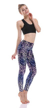 Fish scale mermaid fitness leggings