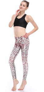 Fish scale mermaid fitness leggings