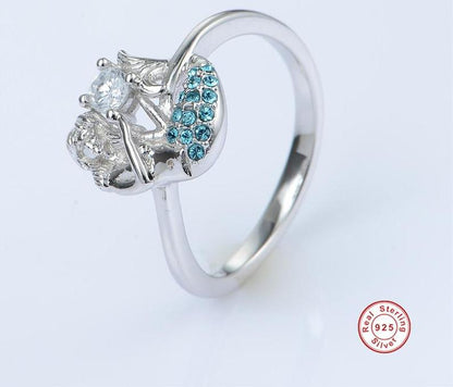 925 Sterling Silver Mermaid Love Ring