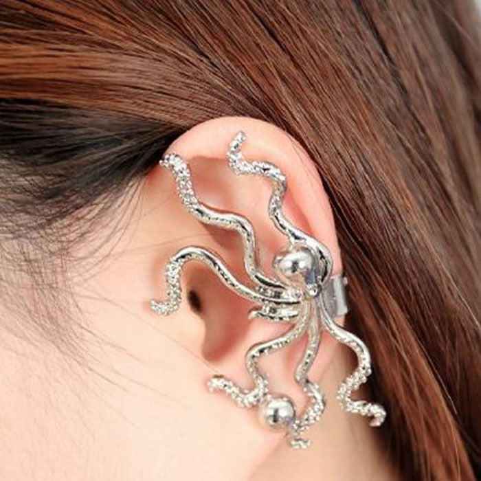 Tone Ear Wrap Cuff Octopus Single Earrings