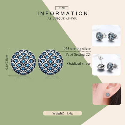 925 Sterling Silver Legend Of The Sea Earrinngs