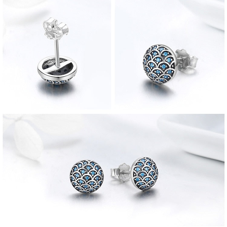 925 Sterling Silver Legend Of The Sea Earrinngs