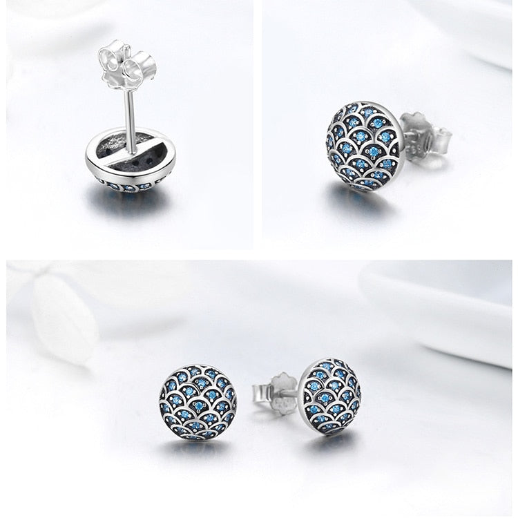 925 Sterling Silver Legend Of The Sea Earrinngs