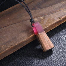 BOHO Colored Resin Trapecio Wood Pendant