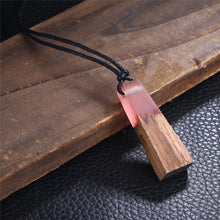 BOHO Colored Resin Trapecio Wood Pendant