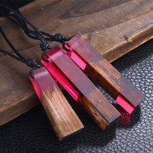 BOHO Colored Resin Trapecio Wood Pendant