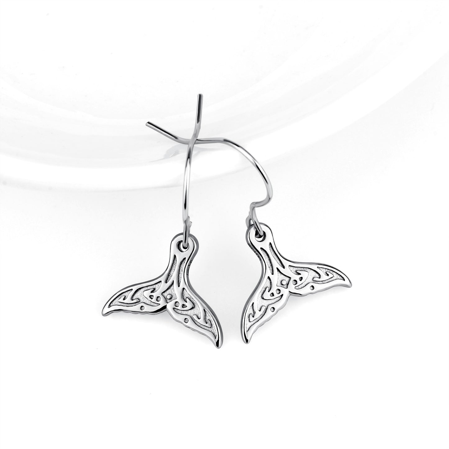 925 sterling silver mermaid tail earrings