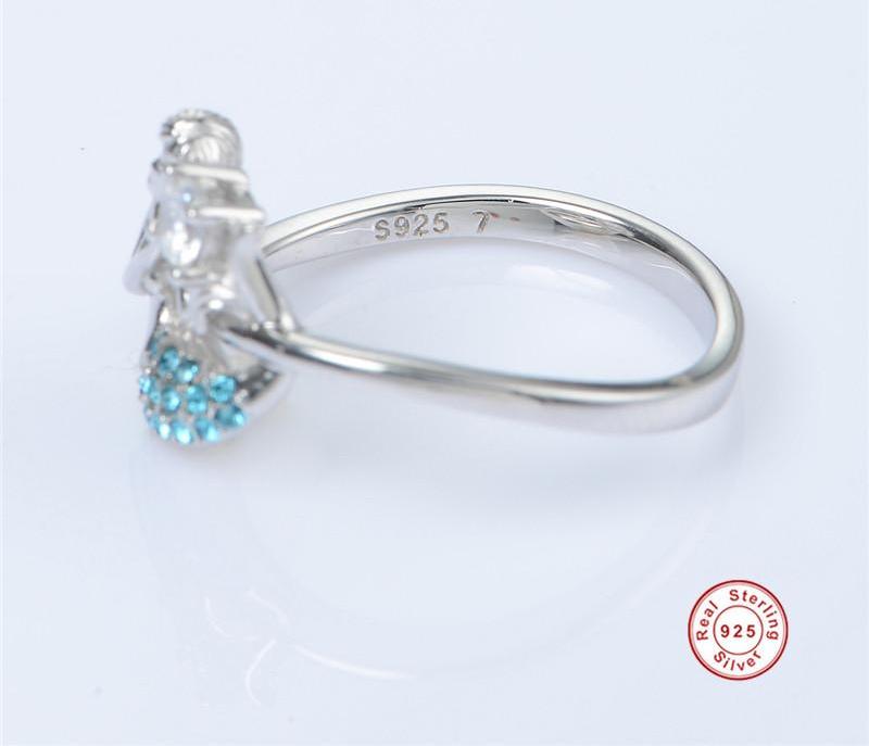 925 Sterling Silver Mermaid Love Ring