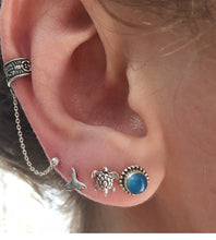 4PCS/SET  Ethnic Bohemia Clip Stud Earrings