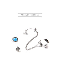 4PCS/SET  Ethnic Bohemia Clip Stud Earrings