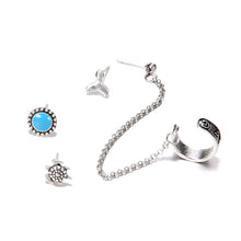 4PCS/SET  Ethnic Bohemia Clip Stud Earrings