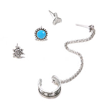 4PCS/SET  Ethnic Bohemia Clip Stud Earrings