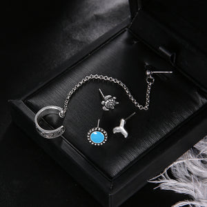 4PCS/SET  Ethnic Bohemia Clip Stud Earrings