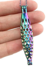 Rainbow Essential Oil Diffuser Locket Necklace