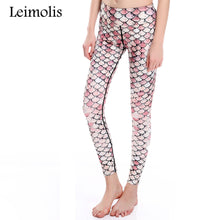 Fish scale mermaid fitness leggings