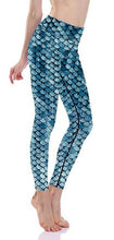 Fish scale mermaid fitness leggings