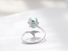 925 Sterling Silver Crystal Mermaid Rings
