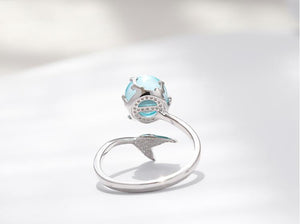 925 Sterling Silver Crystal Mermaid Rings